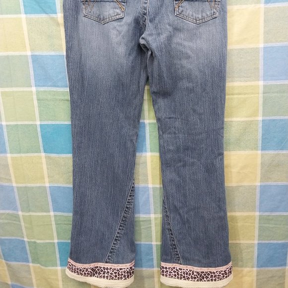 2477 Jeaniemade Size 10 Cato Turning Seams Upcycled Jeans - Picture 4 of 6
